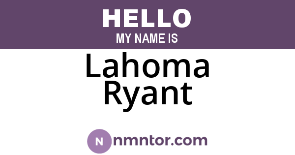 Lahoma Ryant