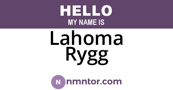 Lahoma Rygg