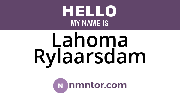 Lahoma Rylaarsdam