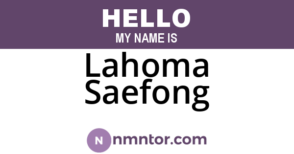 Lahoma Saefong