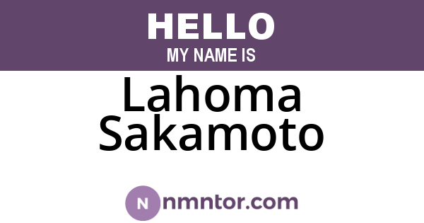 Lahoma Sakamoto