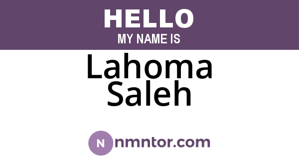 Lahoma Saleh