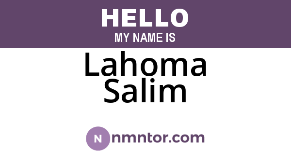 Lahoma Salim