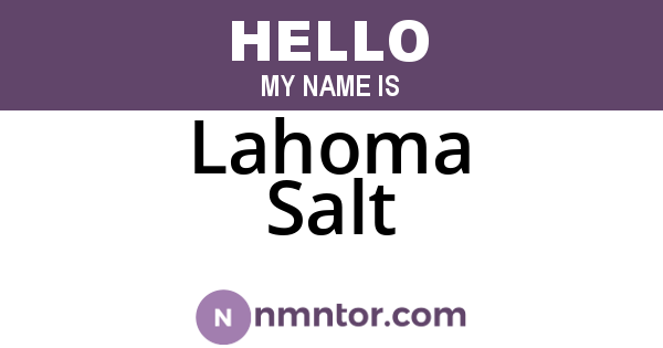 Lahoma Salt