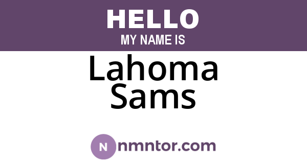 Lahoma Sams