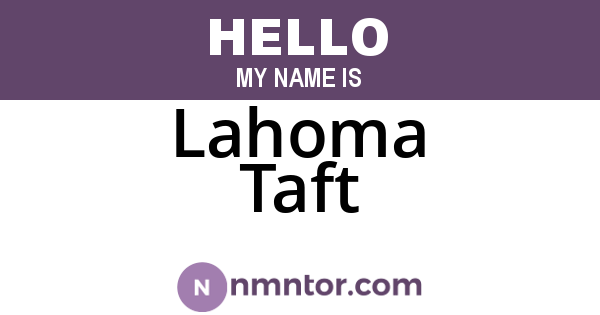 Lahoma Taft