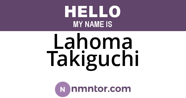 Lahoma Takiguchi