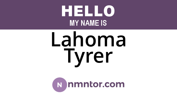 Lahoma Tyrer