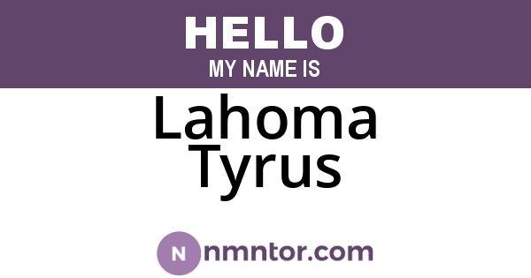 Lahoma Tyrus