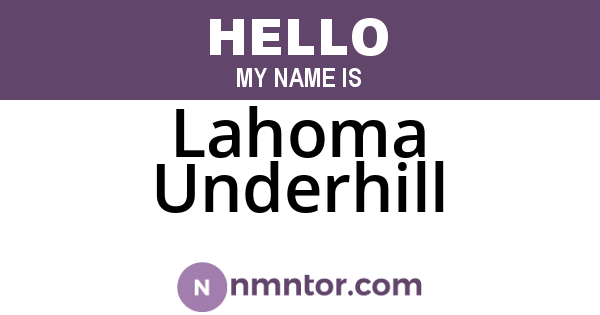 Lahoma Underhill