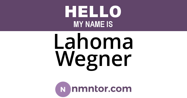 Lahoma Wegner