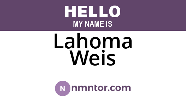 Lahoma Weis