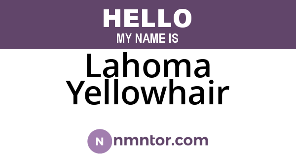 Lahoma Yellowhair