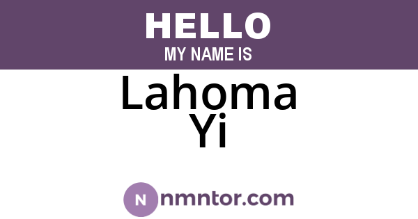 Lahoma Yi