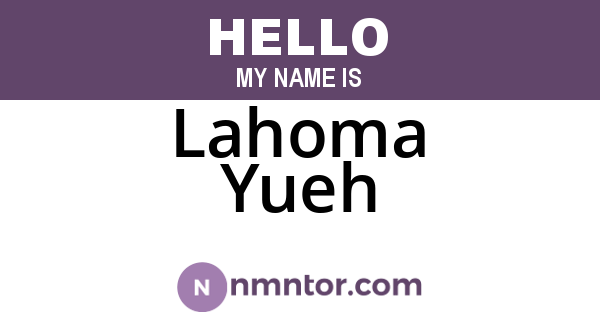 Lahoma Yueh