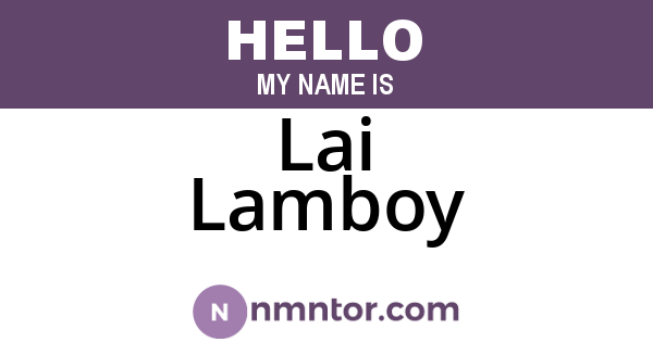 Lai Lamboy