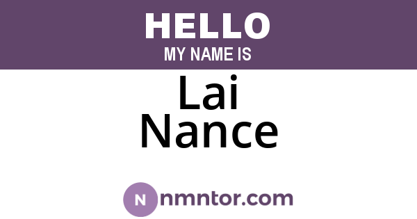 Lai Nance