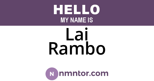 Lai Rambo