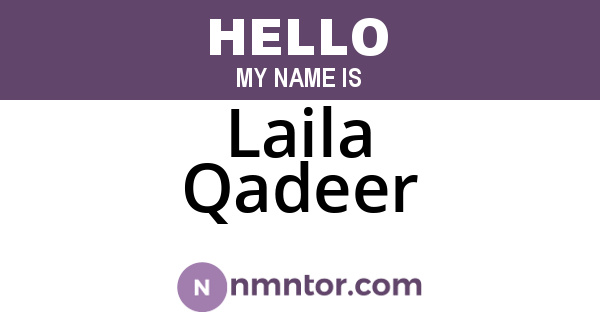 Laila Qadeer
