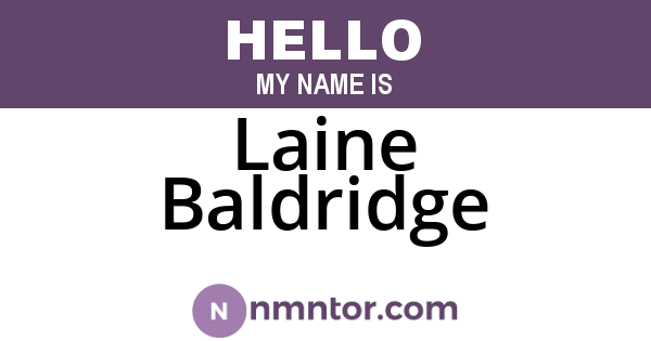 Laine Baldridge