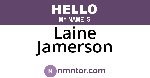 Laine Jamerson