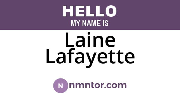Laine Lafayette