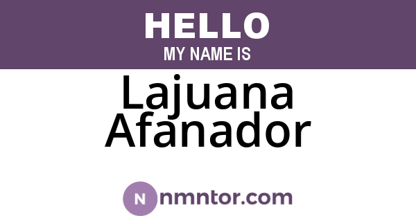 Lajuana Afanador