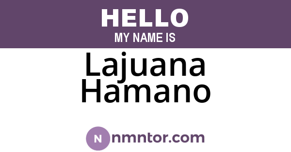 Lajuana Hamano