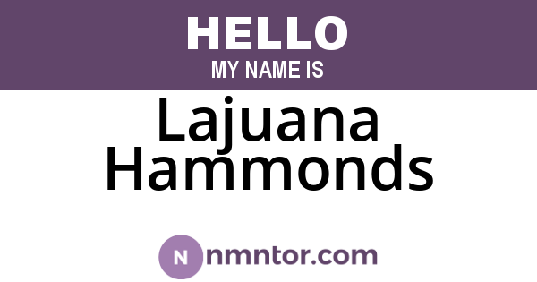 Lajuana Hammonds