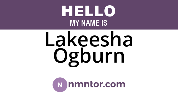 Lakeesha Ogburn
