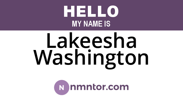 Lakeesha Washington