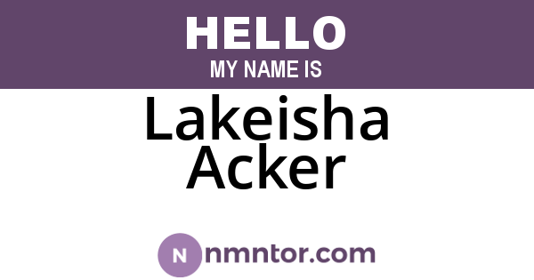 Lakeisha Acker