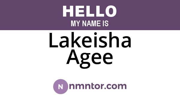 Lakeisha Agee