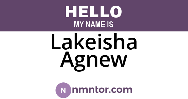Lakeisha Agnew