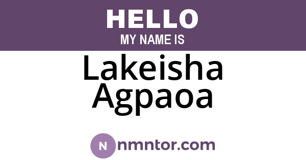 Lakeisha Agpaoa