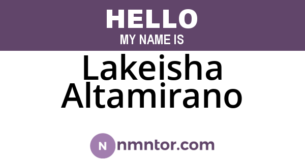 Lakeisha Altamirano