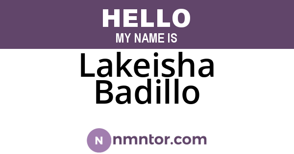 Lakeisha Badillo