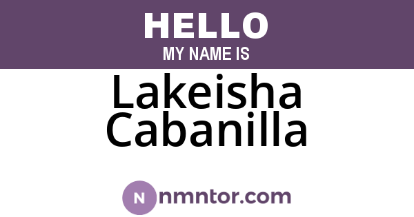 Lakeisha Cabanilla