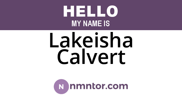 Lakeisha Calvert