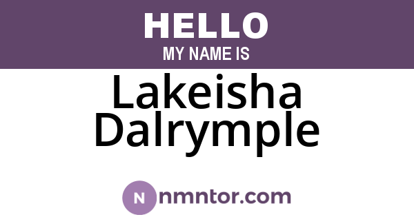 Lakeisha Dalrymple