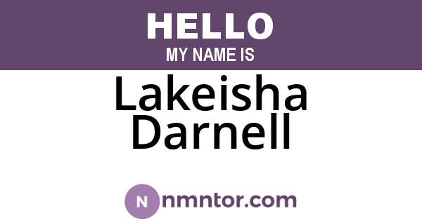 Lakeisha Darnell