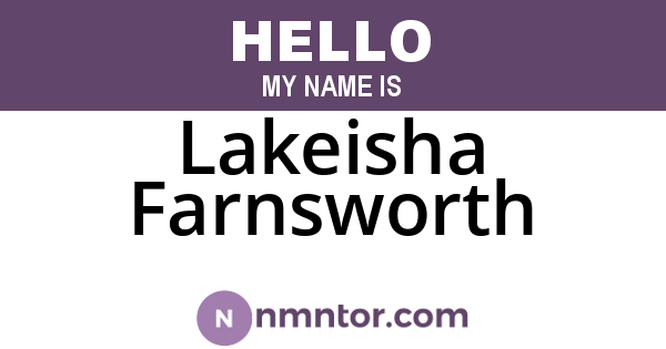 Lakeisha Farnsworth