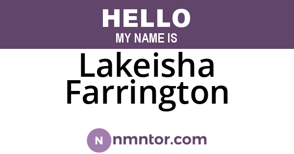 Lakeisha Farrington