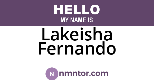 Lakeisha Fernando
