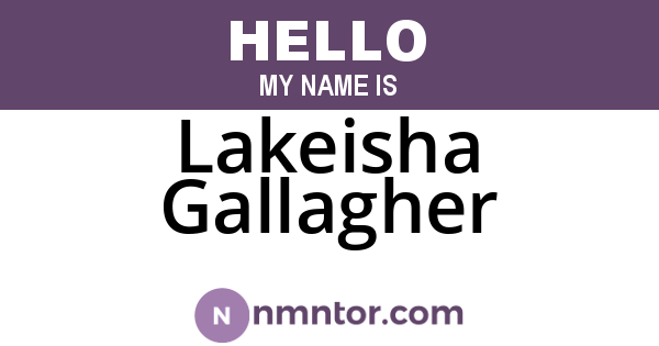 Lakeisha Gallagher