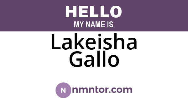 Lakeisha Gallo