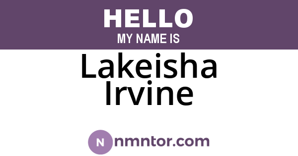 Lakeisha Irvine