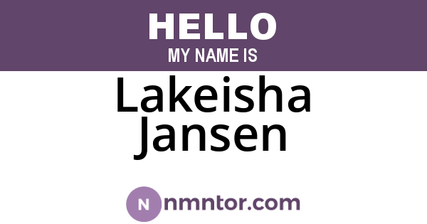 Lakeisha Jansen