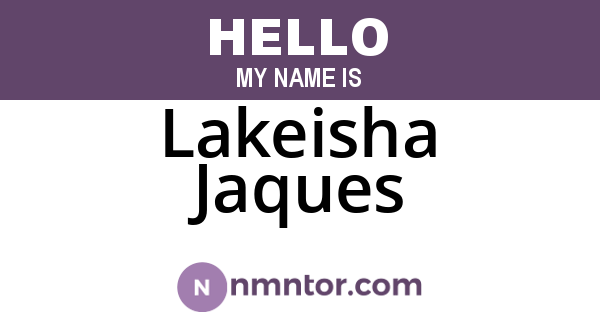 Lakeisha Jaques