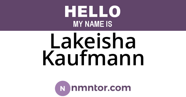 Lakeisha Kaufmann